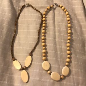 Two costume jewelry necklaces